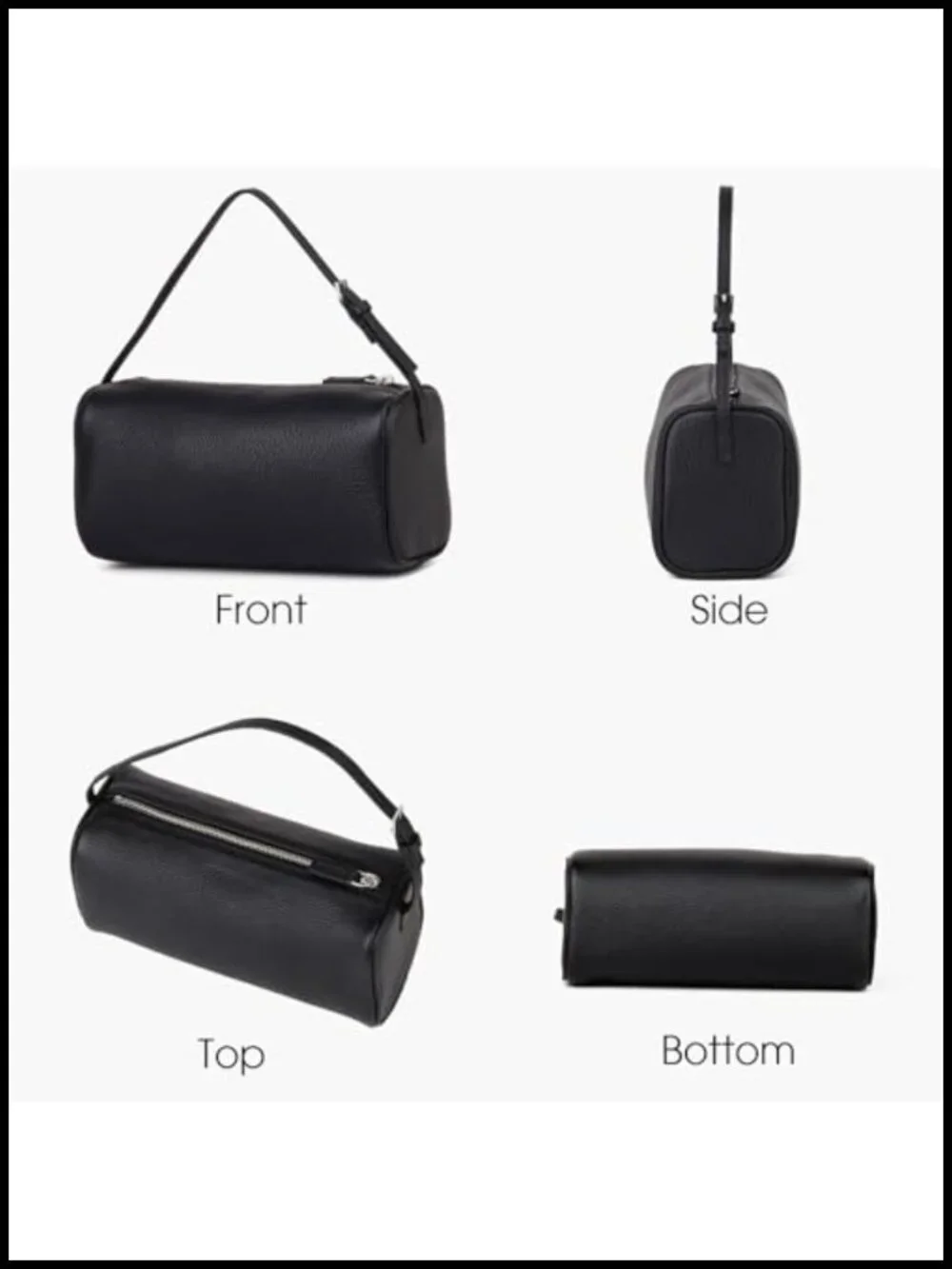 Full-Grained Leather Crossbody Hobo Bag Handmade Stitching Everyday Purse